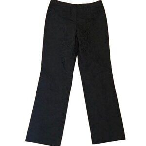 Sigrid Olsen Black Brocade Floral Pants Women's Size 8